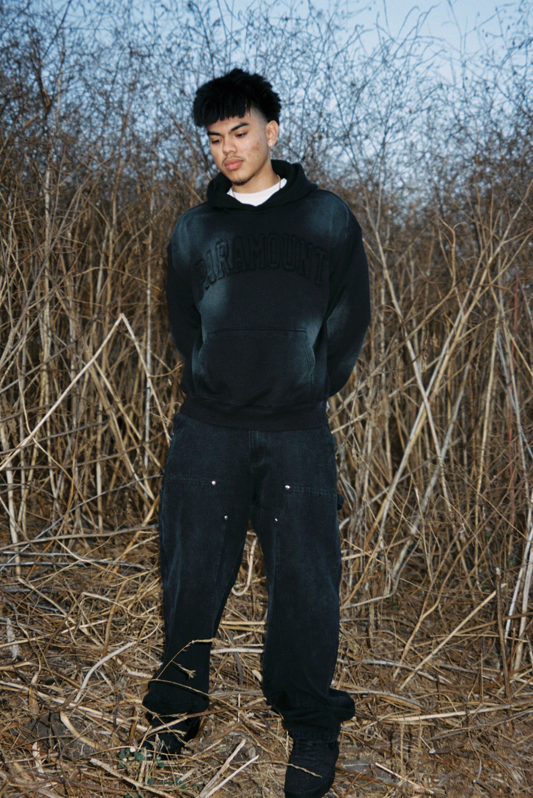 Patch Embroidery Hooded Sweatshirt