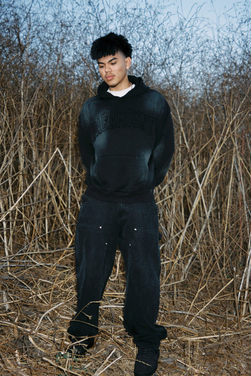 Patch Embroidery Hooded Sweatshirt