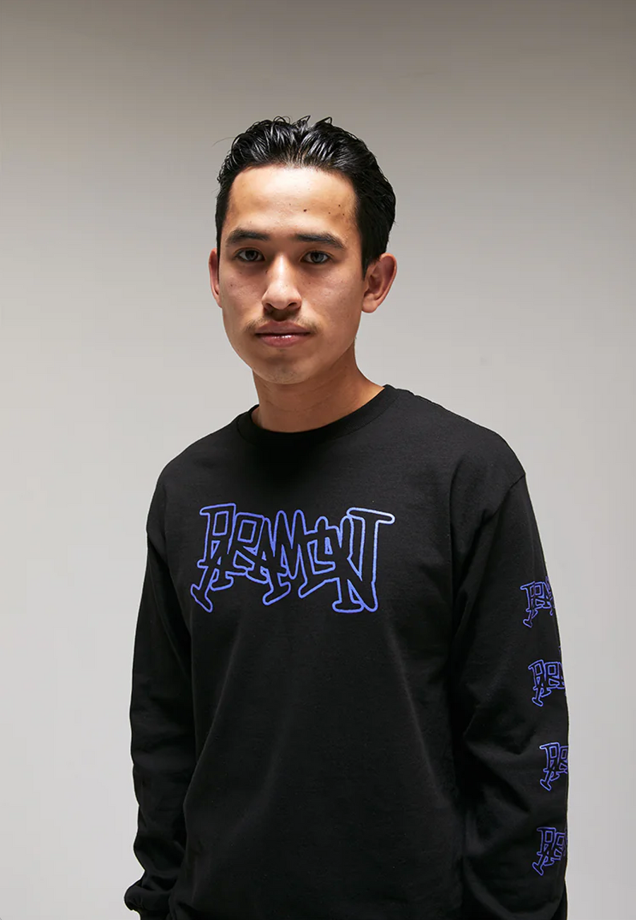 Logo long sleeve tee black